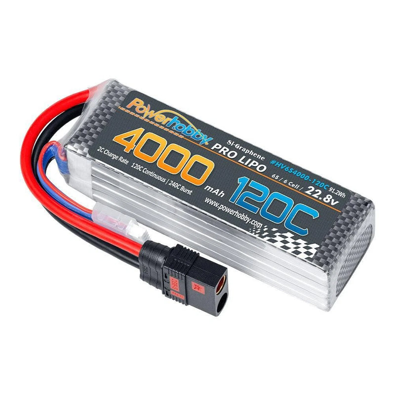 6S 22.8V 4000mAh 120C QS8 Graphene HV Lipo Battery Powerhobby PHB6S4000120QS8 Battery