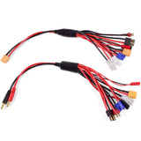 RC Lipo Battery Charger Adapter Connector Leads Splitter 8 in 1 Convert Cables Converter