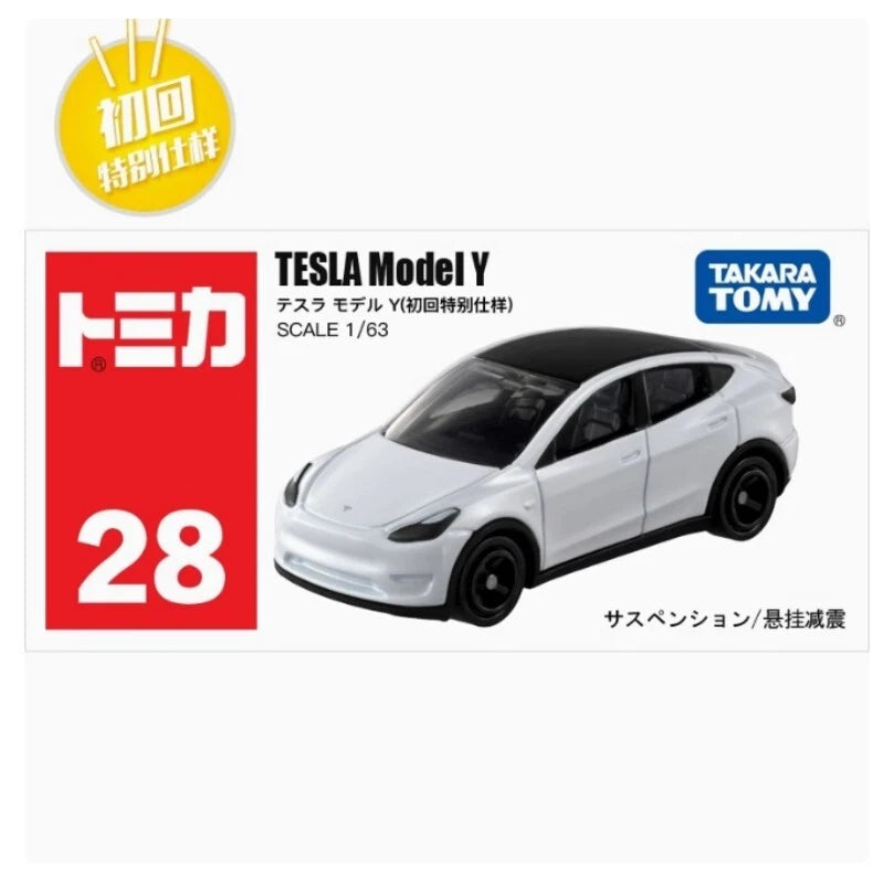 Takara Tomy Tomica 28 TESLA Model Y White Toy Model Car Limited New in Box 2025