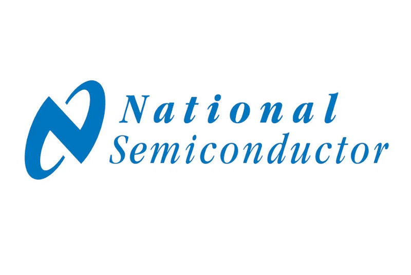 National Semiconductor logo with blue stylized N and wordmark