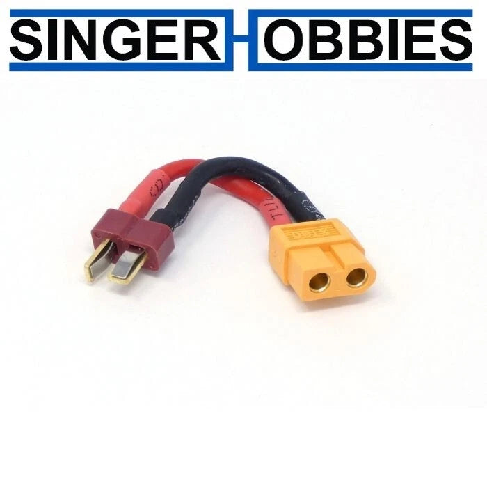 MT RACING MTR2051 XT60 Female to Deans Male Wired Adapter HH Battery