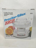 Proctor Silex Juicit Model J333 Cordless Portable Auto Juicer Battery Powered Battery