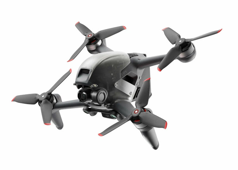 Refurbished DJI FPV drone with integrated camera and four propellers