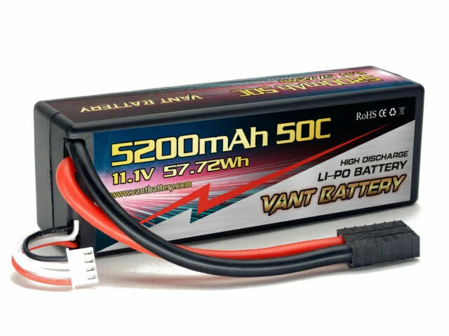 VANT 3S  5200mAh 50C Lipo Battery FITS TRAXXAS PLUG HARDCASE POWERHOBBY LECTRON