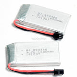 2Pack 3.7V 1600mAh 25C LiPO Battery SM plug for Micro RC plane Helicopter Drone