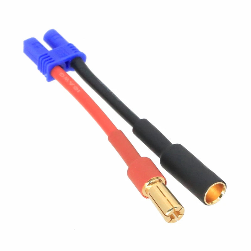 EC2 Female to HXT 5.5mm Male+/Female- cable 16AWG 5CM wire For Battery Toy FPV