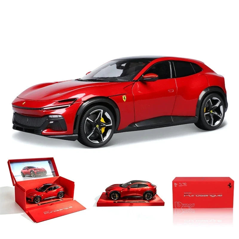 Bburago 1:18 Ferrari Purosangue Diecast Model Car Red New 16922