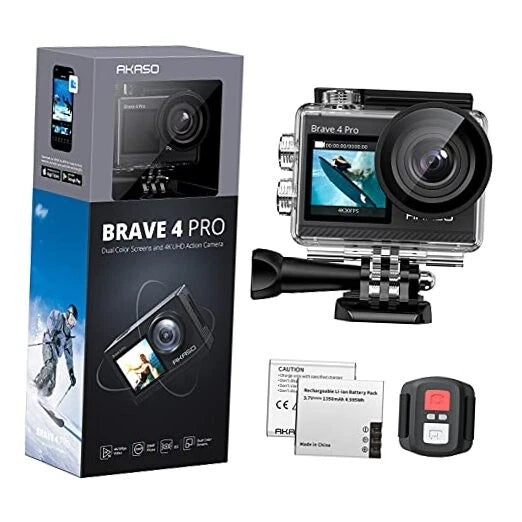 Brave 4 Pro 4K30 Action Camera - 131ft Waterproof Camera with Touch Screen