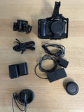 Panasonic Lumix GH5 Camera Body w/ SmallRig Cage and Viltrox M4/3 To EF Adapter