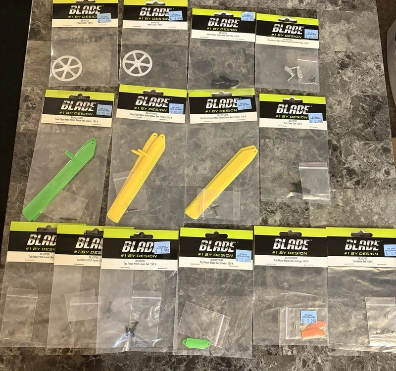 (B3-16) Eflite / Blade Helicopter RC Parts Lot Of 14 130 X