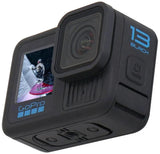 GoPro HERO13 action camera in black with front lens and small screen display