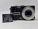 Panasonic Lumix DMC-TZ3, 7.2 Megapixels, 10x Zoom Black With Battery - Untested