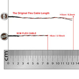 Drone flex cable with motor connectors, red/white wire, ~8 cm length