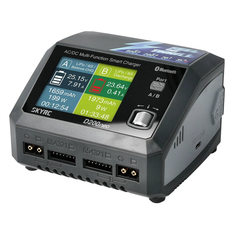 SkyRC D200neo Dual AC/DC Multi-Function Smart Charger (6S/20A/AC-200W/DC-800W) Battery