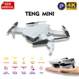 White mini quadcopter drone with 4K camera and stable FPV flight