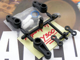 RC10 4WD servo saver and tie rod turnbuckle hardware set, black metal parts