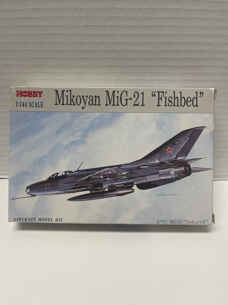 Tsukuda Hobby Mikoyan MiG-21 Fishbed 1/144 Scale Kit Open Box, Sealed Bag.