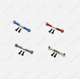 Aluminum servo pull rod with ball ends and mounting screws for RC car linkage