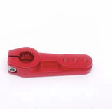 Red 18T aluminium RC servo arm horn with splined mounting hole