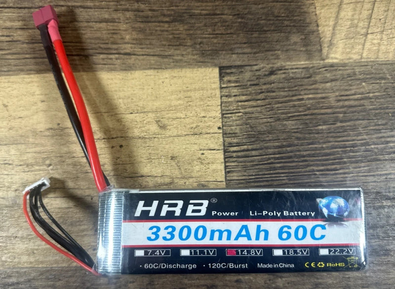 HRB 3300mAh 60C 14.8V LiPo Battery Tested ¡ªvIDEO!¡ª Deans Plug Battery