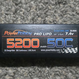 Powerhobby Pro LiPo Battery Pack 2S 7.4V 5200mAh 50C #2S5200-50C hardcase Battery