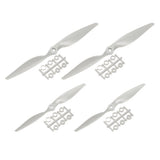 RC drone propellers set with adapter rings, light gray, 4 blades