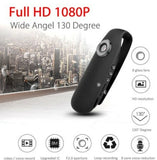 Black mini dash camcorder with wide-angle lens and buttons
