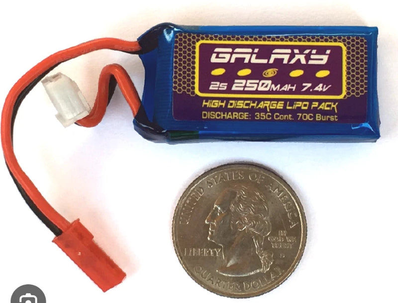 Galaxy 2S 250mAh 7.4V LiPo Pac ***compact version*** Battery