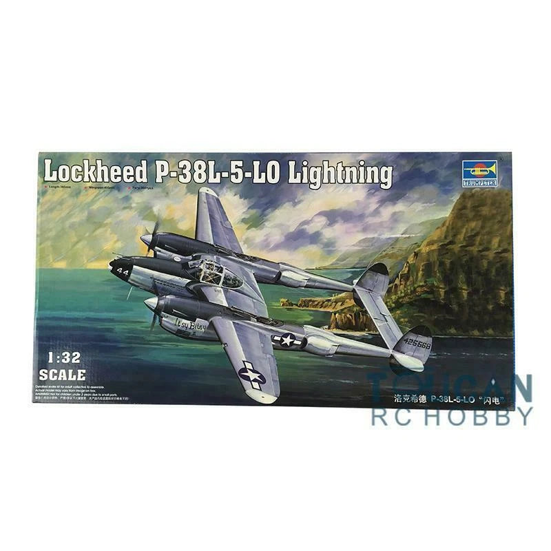 Trumpeter 02227 1/32 P-38L-5-LO Lightning Fighter Aircraft Model Kit DIY Hobby