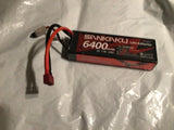 SANKAKU LiPo Battery, 6400mAh 7.4V 2S 100C 47.3Wh (2 connectors/cables) Battery