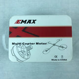 EMAX multi copter motor retail box with logo and technical diagram, Made in China
