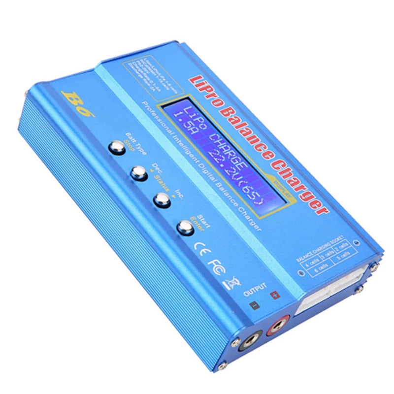 B6 80W Digital LCD Balance Charger Discharger For LLiPo NiMH RC Battery(with BT0 Battery