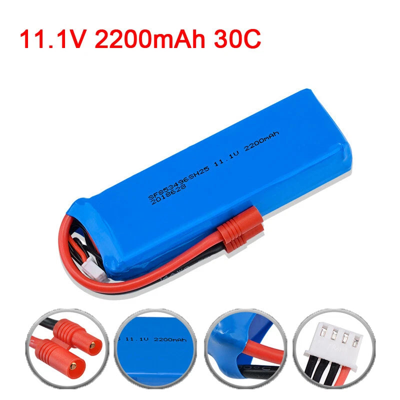 3s 11.1v 2200mah Lipo Battery 30c Banana Plug For X16 Rc Helicopter Quadcopter Battery