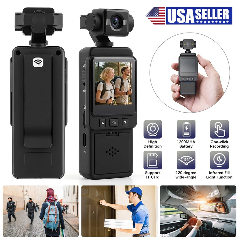 WiFi Pocket Action Camera 270?? Rotation Vlog 1080P Camera Handheld DV Sports Cam