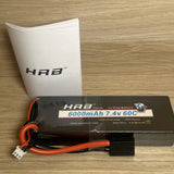HRB Li-Poly Battery 7.4 V 6000 mAh 60c Pack for FPV Racing Quadcopter Battery