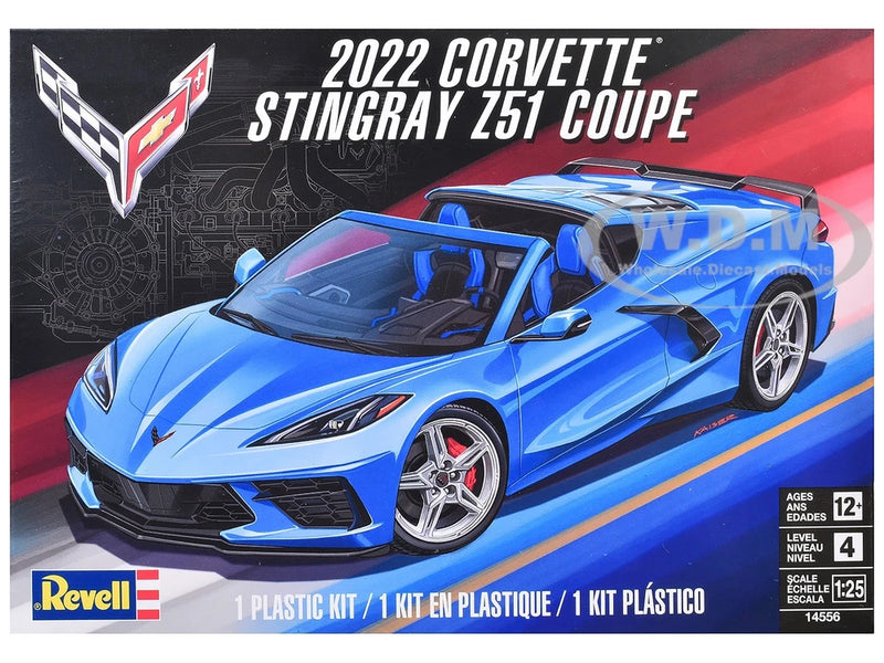 Revell 1:25 scale 2022 Corvette Stingray Z51 coupe model kit, box artwork