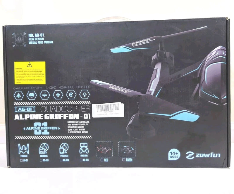 AG-01 Alpine Griffon RC quadcopter drone box, unopened retail packaging