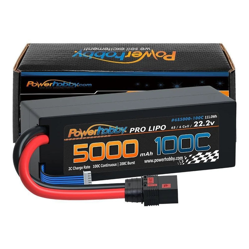 6S 5000mAh 100C QS8 8AWG Hard Case Lipo Battery Powerhobby PHB6S5000100QS8HC Battery