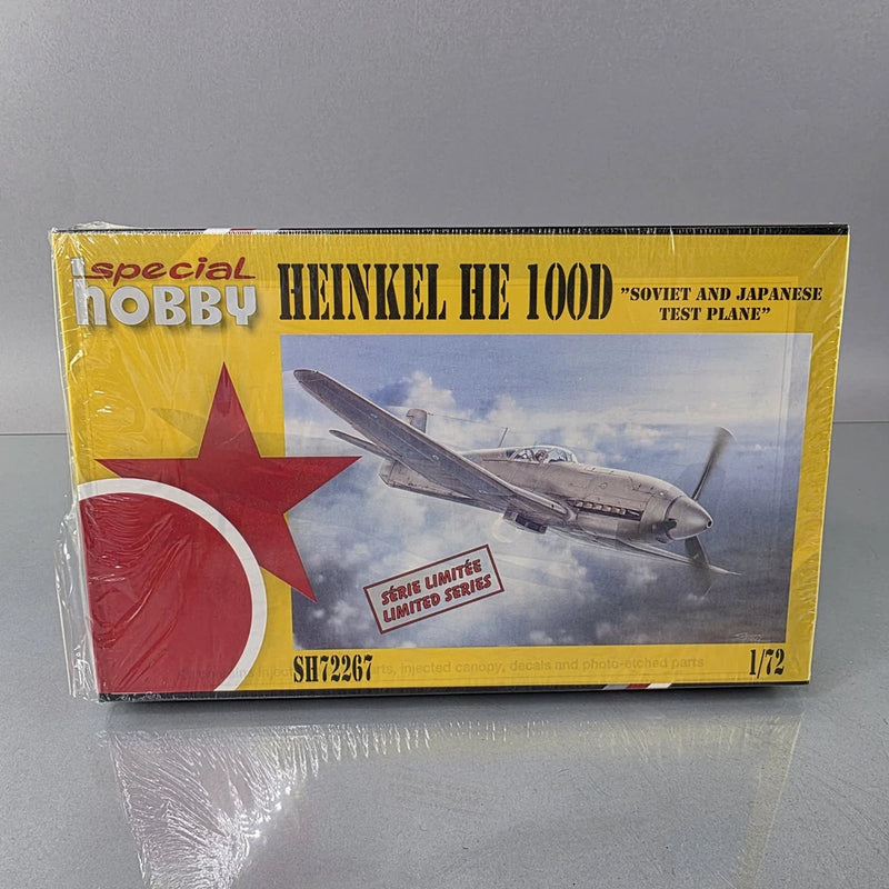 Special Hobby Heinkel HE 100D 1/72 model kit box with test plane artwork