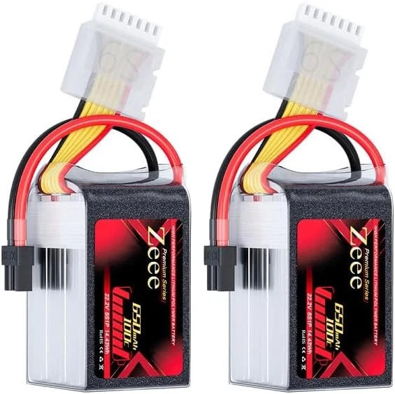 Premium Series 6S Lipo Battery 650mAh 22.2V 100C with XT30 Plug for FPV Racing