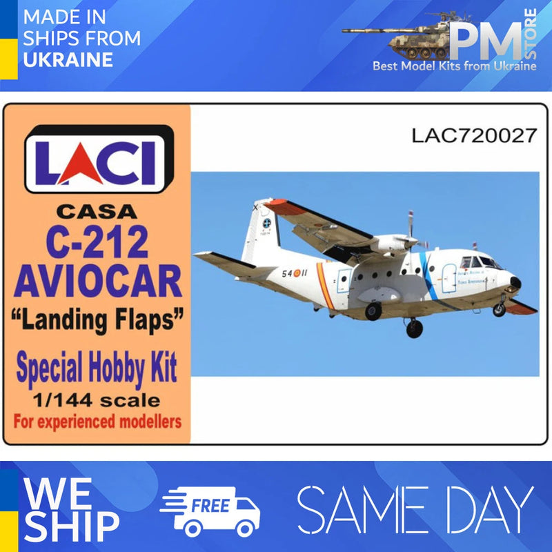 Model aircraft landing flaps decal set in box packaging for 1/72 C-212 Aviocar