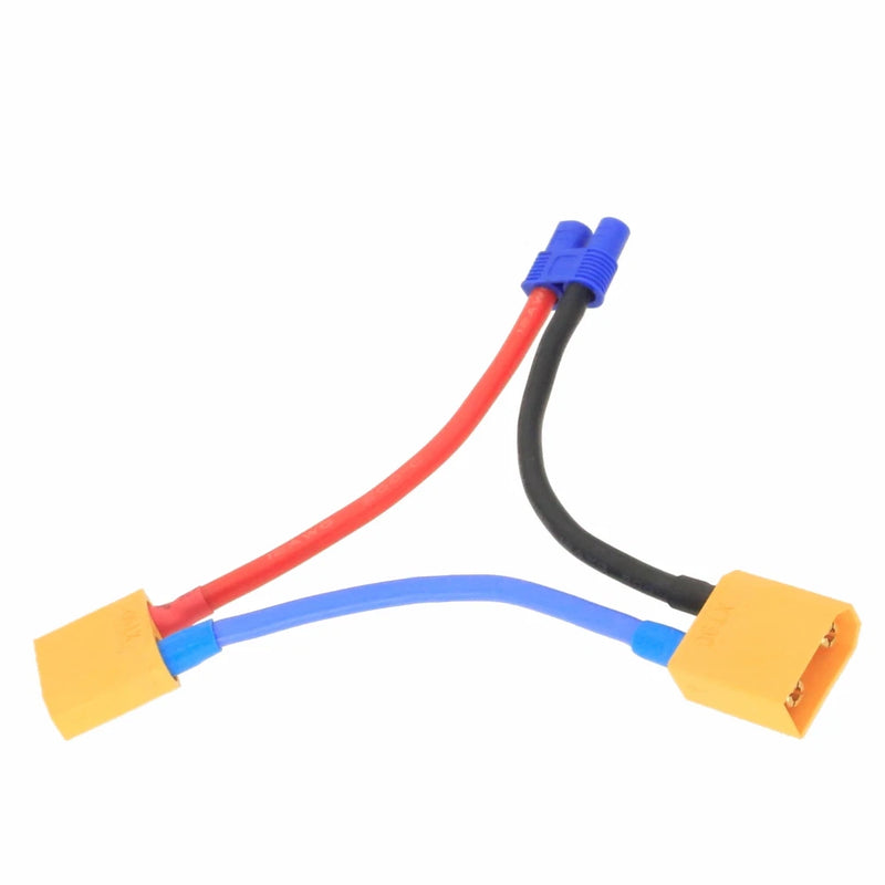 RC FPV Series Wire EC3 1 Female to 2 Male XT90 12AWG 10CM Cable Doubles Voltage