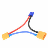 RC FPV Series Wire EC3 1 Female to 2 Male XT90 12AWG 10CM Cable Doubles Voltage