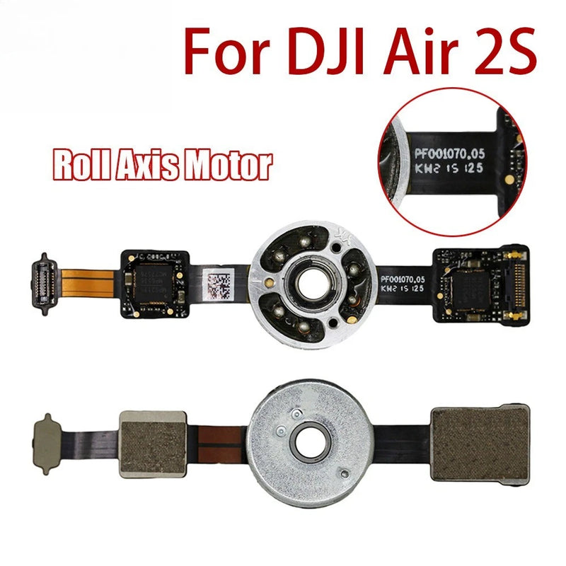 Gimbal roll axis motor with circular housing and ribbon flex cable