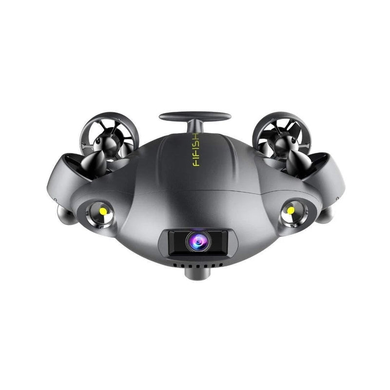 Underwater ROV drone with four thrusters and front camera module, QYSEA FIFISH V6