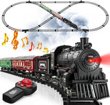 Train Set - Train Toys for Boys W/Smokes, Lights & Sound, Toy Train Battery