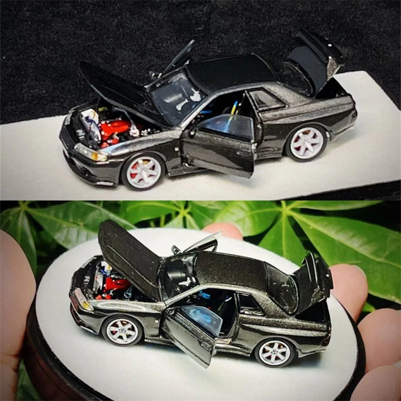 PGM 1:64 R32 Metallic Grey Diecast Model Car