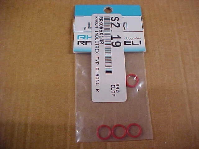 RAKONHELI orange O-ring set, three O-rings in clear plastic bag