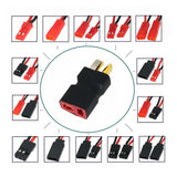 T-plug Deans M/F Battery Power Adapter JST JR Futaba in-line Connector LED FPV