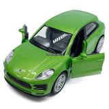 1:36 Porsche Macan S Model Toy Car Diecast Toy Vehicle Door Open Pull Back Green